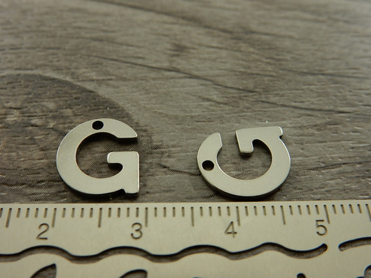 G-kirjainriipus, 11x9mm, rst, 1kpl