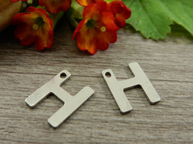 H-kirjainriipus, 11x9mm, rst, 1kpl