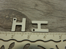 H-kirjainriipus, 11x9mm, rst, 1kpl