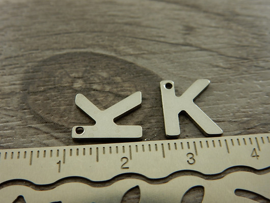 K-kirjainriipus, 11x9mm, rst, 1kpl