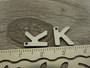 K-kirjainriipus, 11x9mm, rst, 1kpl