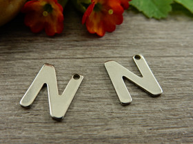 N-kirjainriipus, 11x9mm, rst, 1kpl