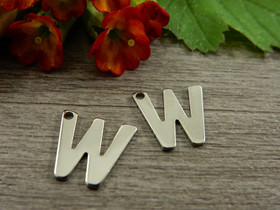 W-kirjainriipus, 11x9mm, rst, 1kpl