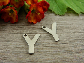 Y-kirjainriipus, 11x9mm, rst, 1kpl