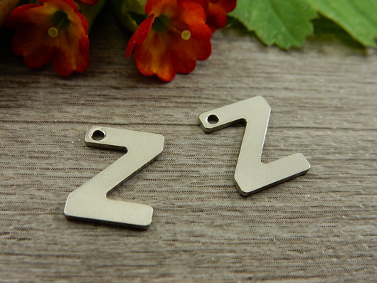 Z-kirjainriipus, 11x9mm, rst, 1kpl