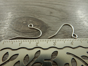 Korvakorukoukku, 14x18mm, kirkashopea, 10paria