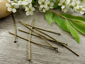 Korupiikki tasapää, 35x0.6mm, pronssi, 100kpl