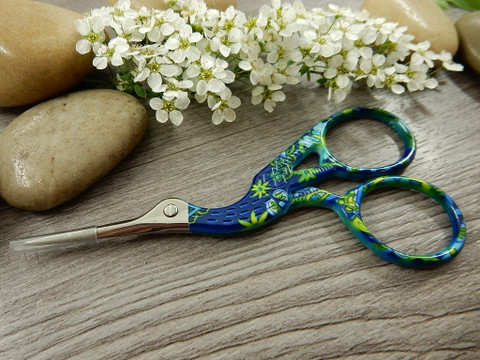 Haikarasakset, 9.5cm, sinivihreä, 1kpl