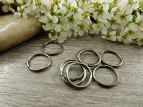 Välirengas, 10x1mm, avattava, gunmetal, 20kpl