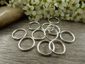 Välirengas, 10x1mm, avattava, kirkashopea, 20kpl