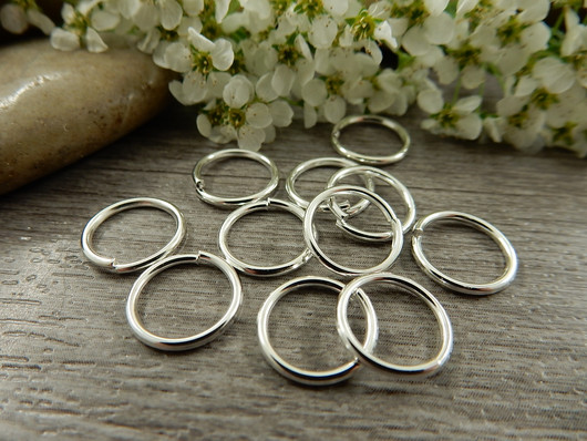 Välirengas, 10x1mm, avattava, kirkashopea, 20kpl