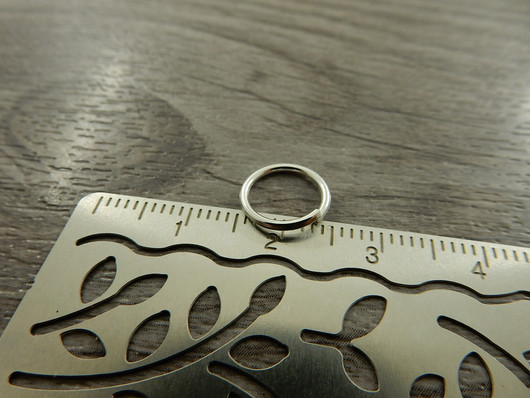 Välirengas, 10x1mm, avattava, kirkashopea, 20kpl