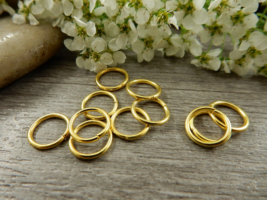 Välirengas, 8x0.7mm, avattava, kulta, 50kpl