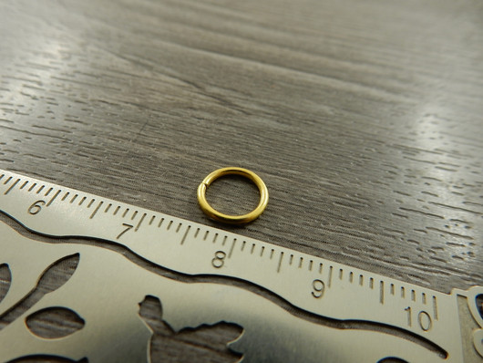 Välirengas, 8x0.7mm, avattava, kulta, 50kpl