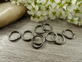 Välirengas, 8x1mm, avattava, gunmetal, 50kpl