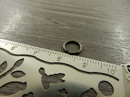 Välirengas, 8x1mm, avattava, gunmetal, 50kpl