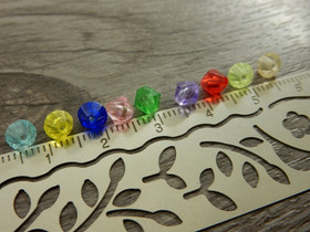 Akryylihelmi fasetoitu bicone, 5mm, mix, 20kpl