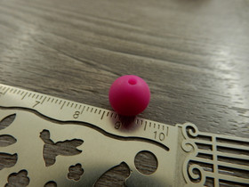 Silikonihelmi, 9mm, fuksia, 1kpl