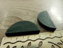 Puoliympyrä puuhelmi, 31x15mm, tumman vihreä, 10kpl