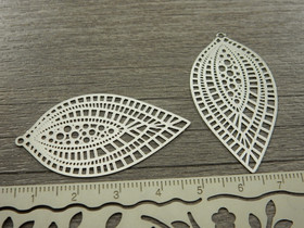 Kuvioriipus, 45x24mm, kromi, 1kpl