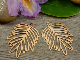 Lehtiriipus, 38x28mm, ruusukulta, 1kpl