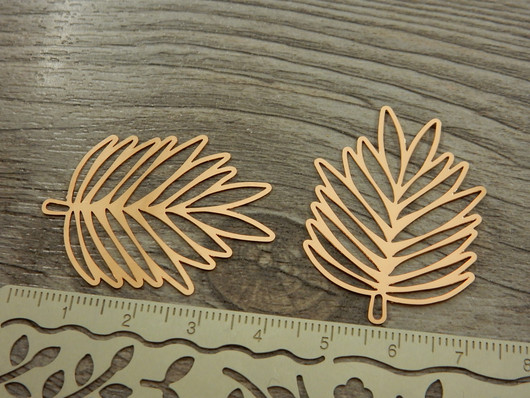 Lehtiriipus, 38x28mm, ruusukulta, 1kpl