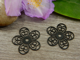 Kukkariipus, 18mm, musta, 1kpl