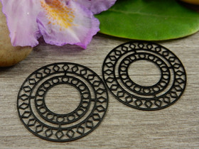 Ympyräriipus, 30mm, musta, 1kpl