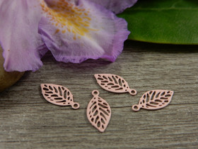 Lehtiriipus, 11x5mm, vaaleanpunainen, 1kpl