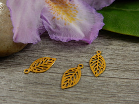 Lehtiriipus, 11x5mm, okra, 1kpl