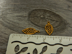 Lehtiriipus, 11x5mm, okra, 1kpl