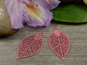 Lehtiriipus, 28x15mm, roosa, 1kpl
