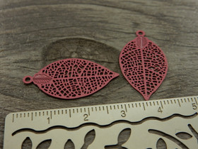 Lehtiriipus, 28x15mm, roosa, 1kpl