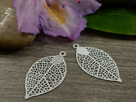 Lehtiriipus, 28x15mm, valkoinen, 1kpl