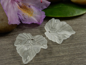 Lehtiriipus akryyli, 23x21mm, valkoinen, 1kpl