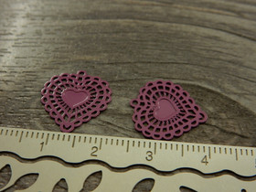 Sydänriipus, 15x14mm, purppura, 1kpl