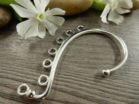 Korvantauskoru, 60x36mm, kirkashopea, 1pari