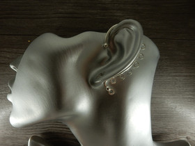 Korvantauskoru, 60x36mm, kirkashopea, 1pari