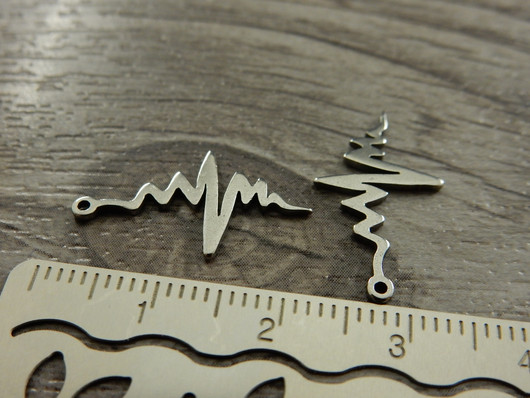 Sydänkäyräriipus, 21x12mm, rst, 1kpl