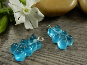 Nalleriipus, 21x11mm, turkoosi, 1kpl