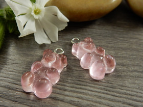 Nalleriipus, 21x11mm, vaaleanpunainen, 1kpl