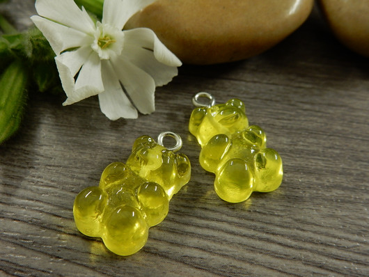 Nalleriipus, 21x11mm, keltainen, 1kpl