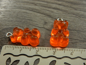 Nalleriipus, 21x11mm, tummaoranssi, 1kpl