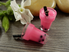 Kuplateeriipus, 27x14mm, pinkki, 1kpl