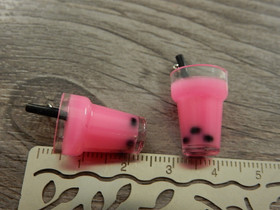 Kuplateeriipus, 27x14mm, pinkki, 1kpl