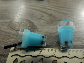 Kuplateeriipus, 27x14mm, turkoosi, 1kpl