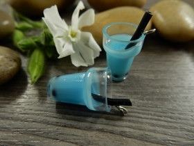 Kuplateeriipus, 27x14mm, turkoosi, 1kpl