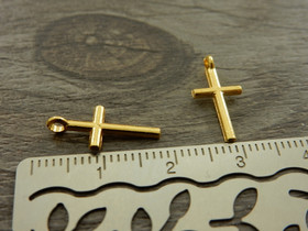 Ristiriipus, 17x8mm, kulta, 1kpl