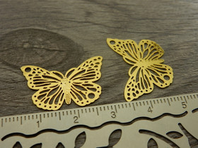 Perhonenriipus/ linkki, 18x25mm, kulta , 1kpl