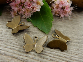 Perhonenriipus, 11x13mm, pronssi, 1kpl